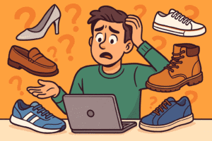 Person measuring foot at home with paper and ruler